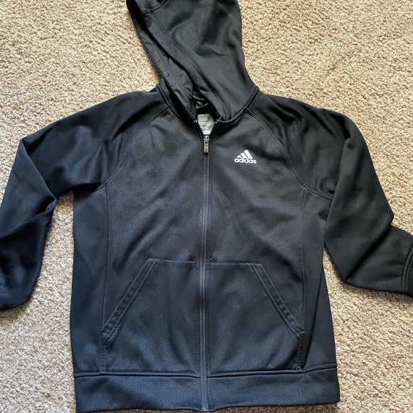 boys black adidas hoodie